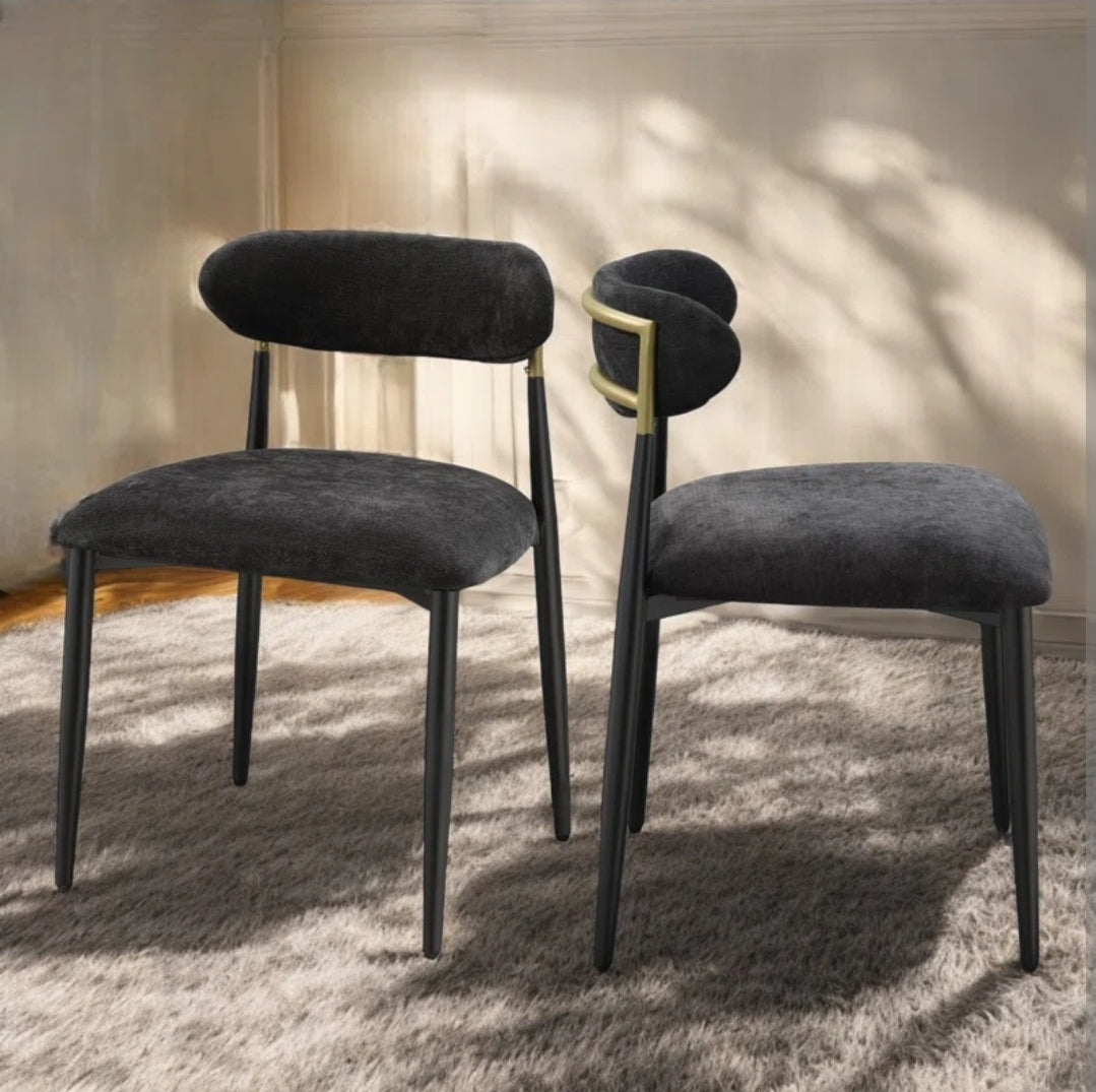 Panthere Black Arhaus Jagger Armless Dupe dining