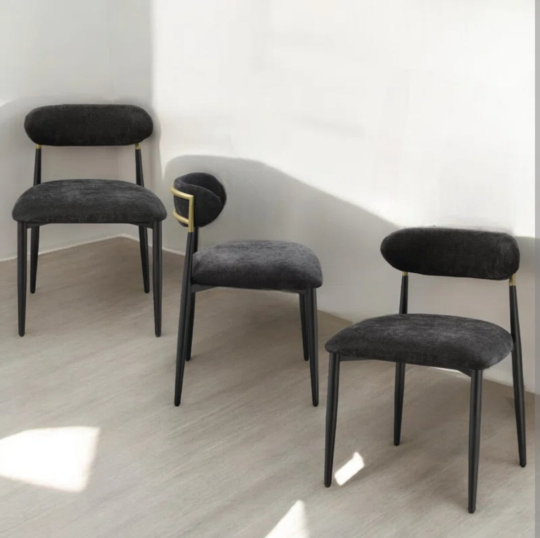 Panthere Black Arhaus Jagger Armless Dupe dining