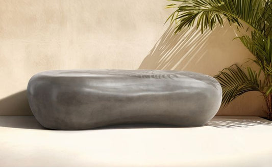 Brand New 61" West Elm Rieta Oval Concrete Coffee Table