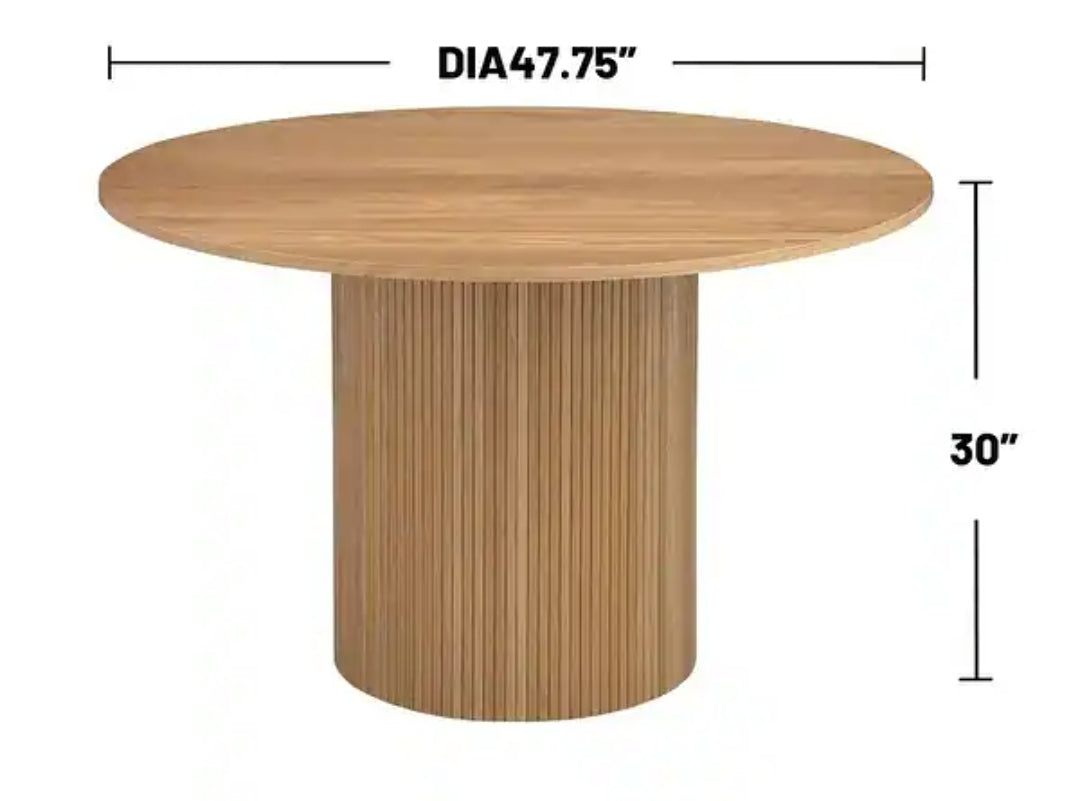 Ella Circular Wood Dining with slatted base