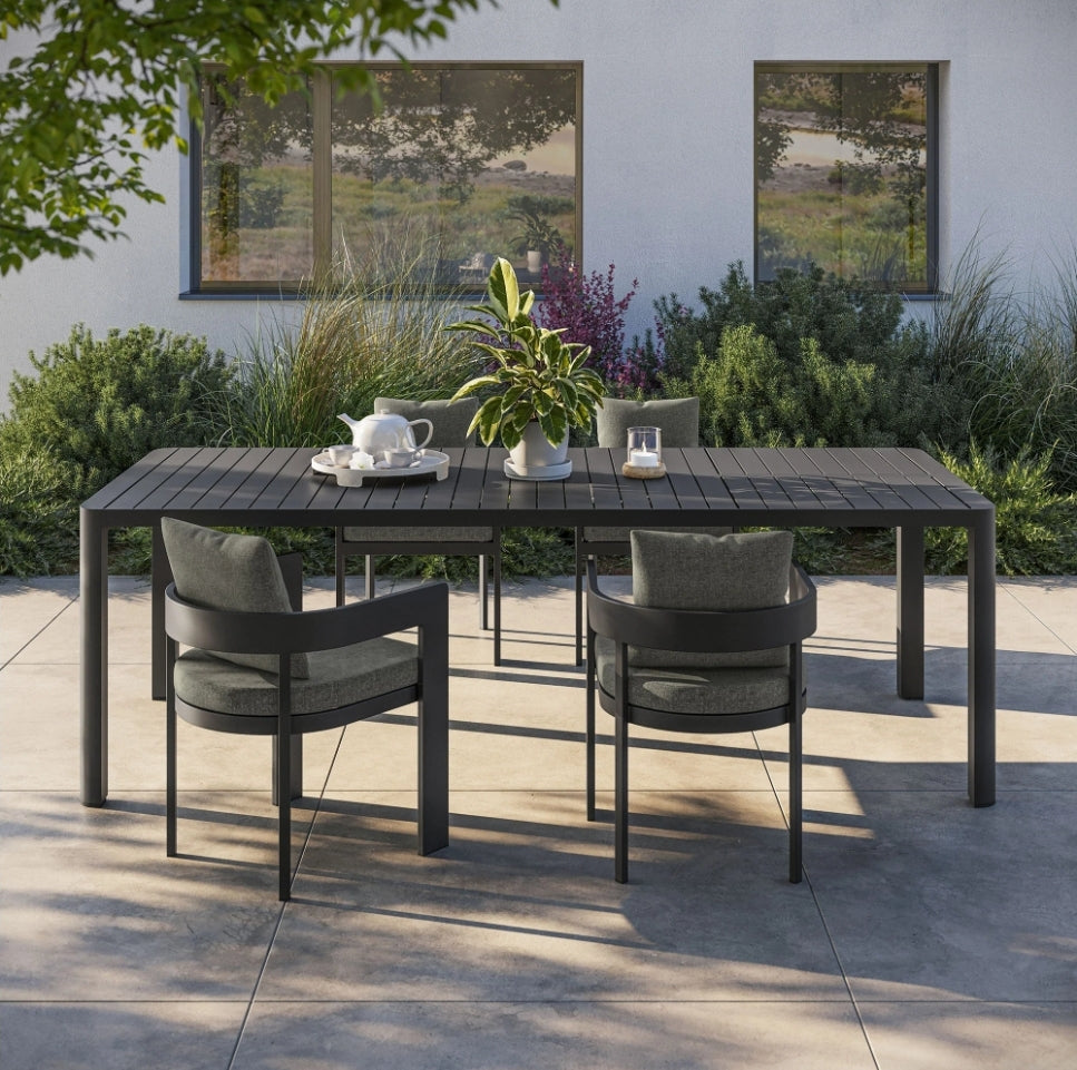 Lamod Outdoor Patio Aluminum Extendable Dining Table
