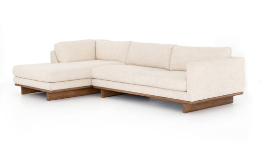 Judith sectional with solid wood platform