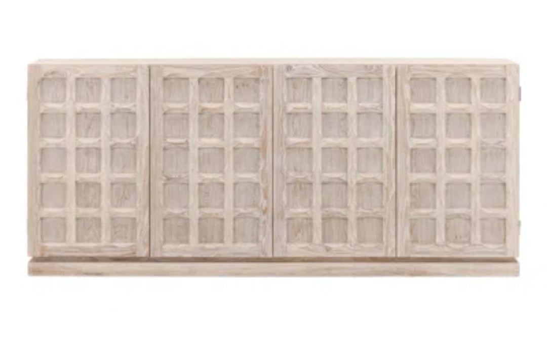 Harrison 86" Reclaimed Wood Sideboard Whitewash