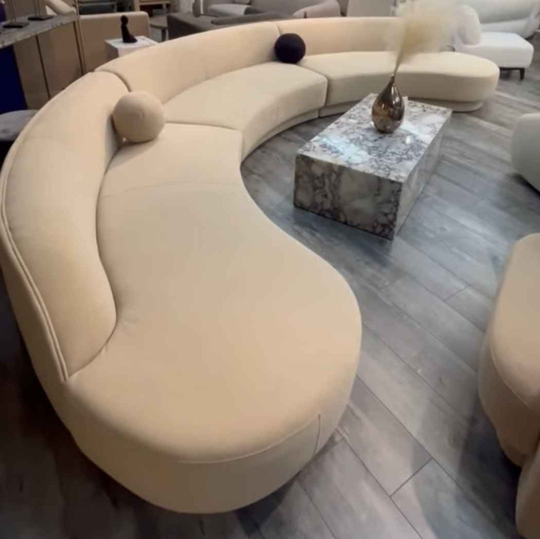 Jezebel Performance Velvet Curved sectional