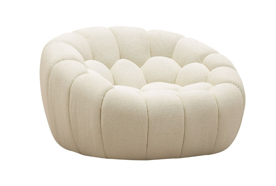 Casa Yolonda Off-White Fabric Chair