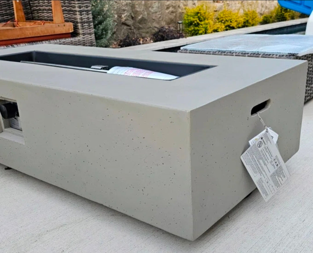 Charcoal concrete firepit