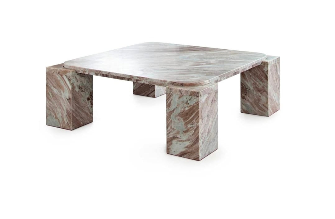 Siena Sculptural Marble Coffee Table.