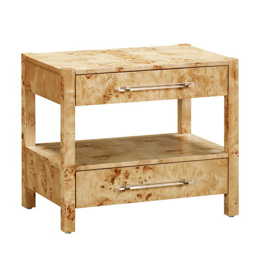 Brandy Natural Burl Nightstand