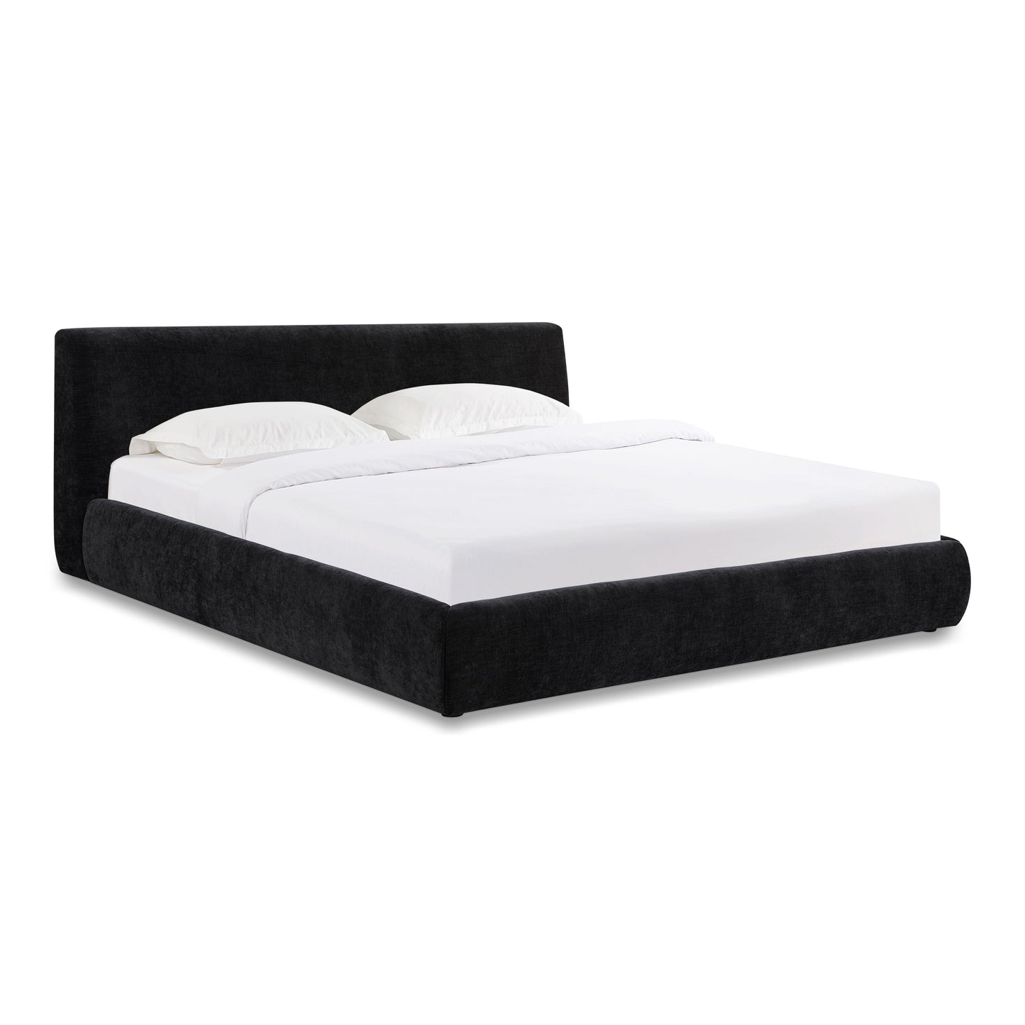Isla Black Textured Velvet King Bed