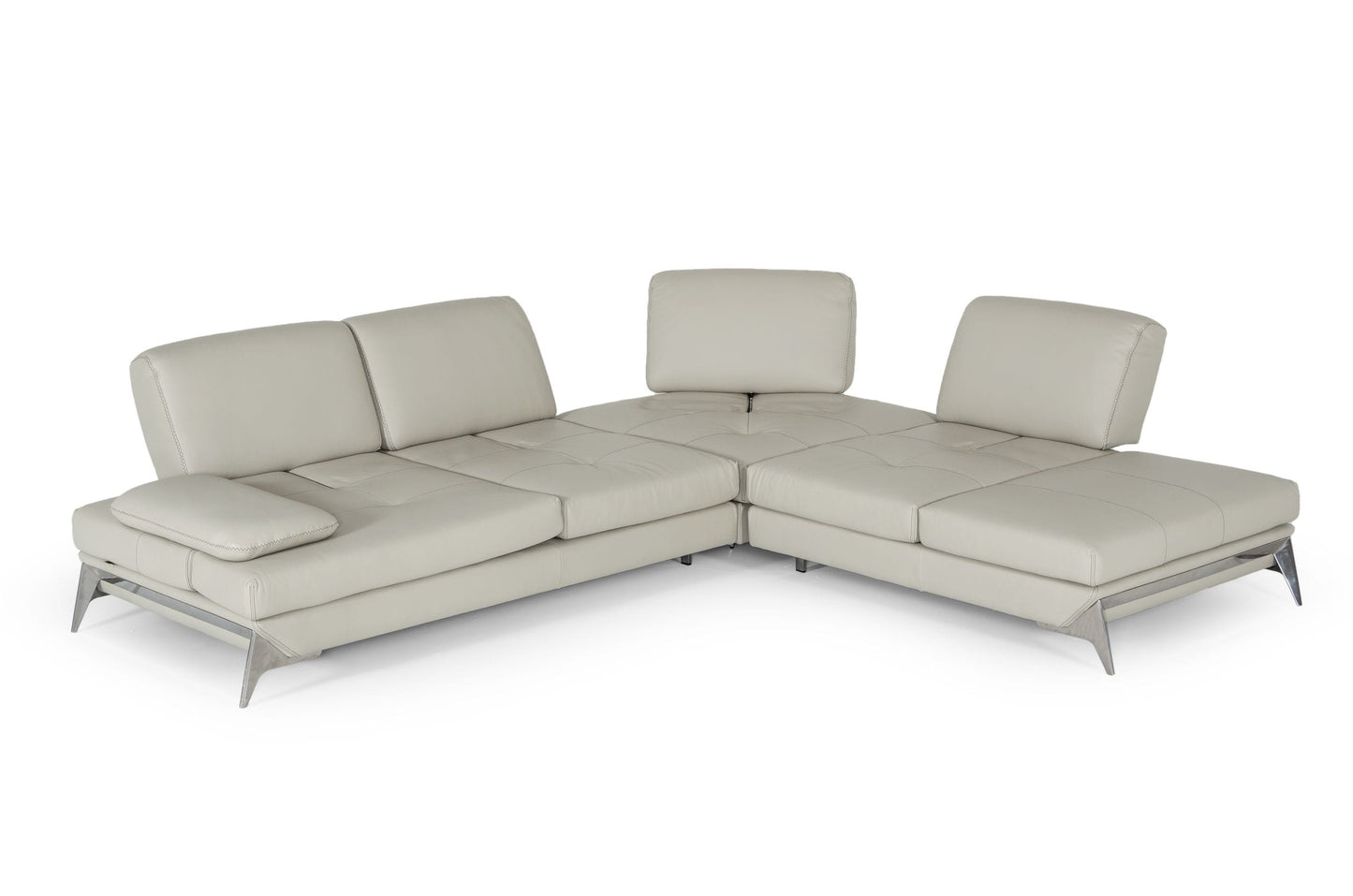 Lamod Italia Andrea - Modern Grey Leather Sectional Sofa