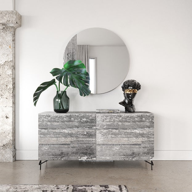 Nova Domus Aria - Italian Modern Multi Grey with texture  Dresser