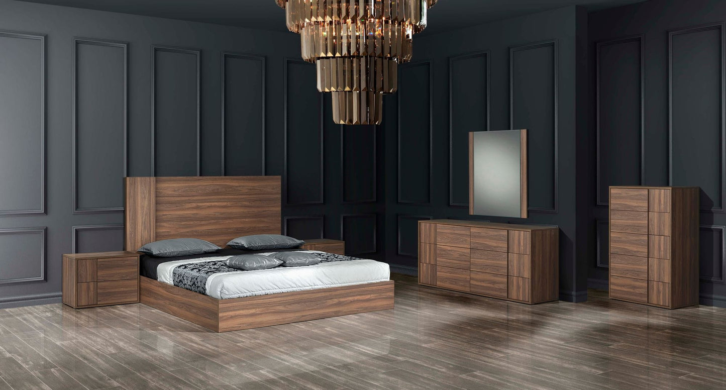Nova Domus Asus - Queen Italian Modern Walnut Bedroom Set
