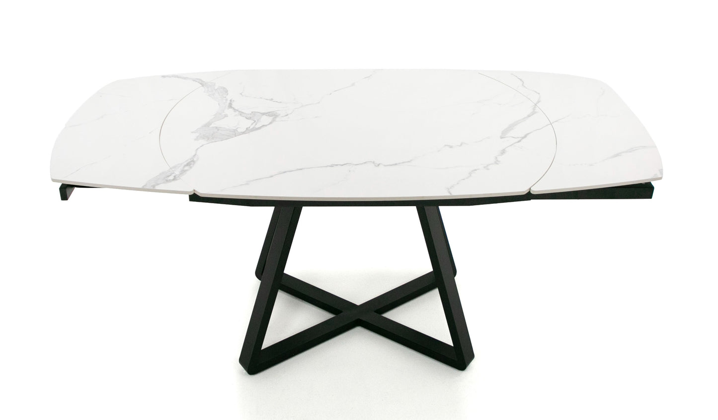 Modrest Cofrey - Contemporary White Ceramic Extendable Dining Table
