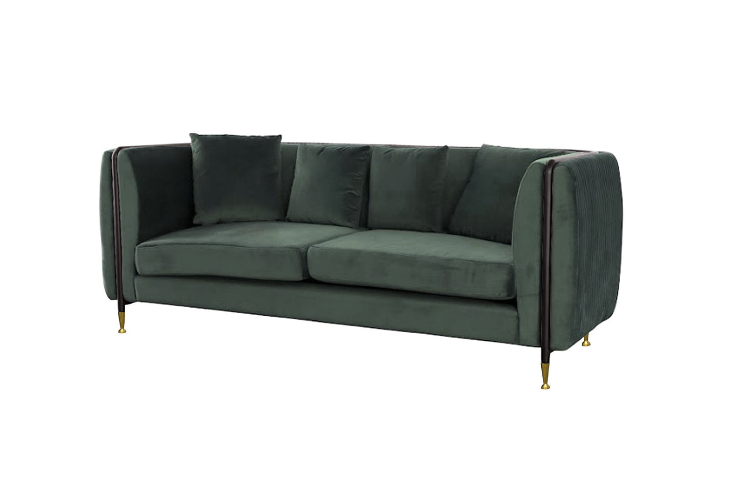Divani Casa Oswego - Modern Dark Green Jade Sofa