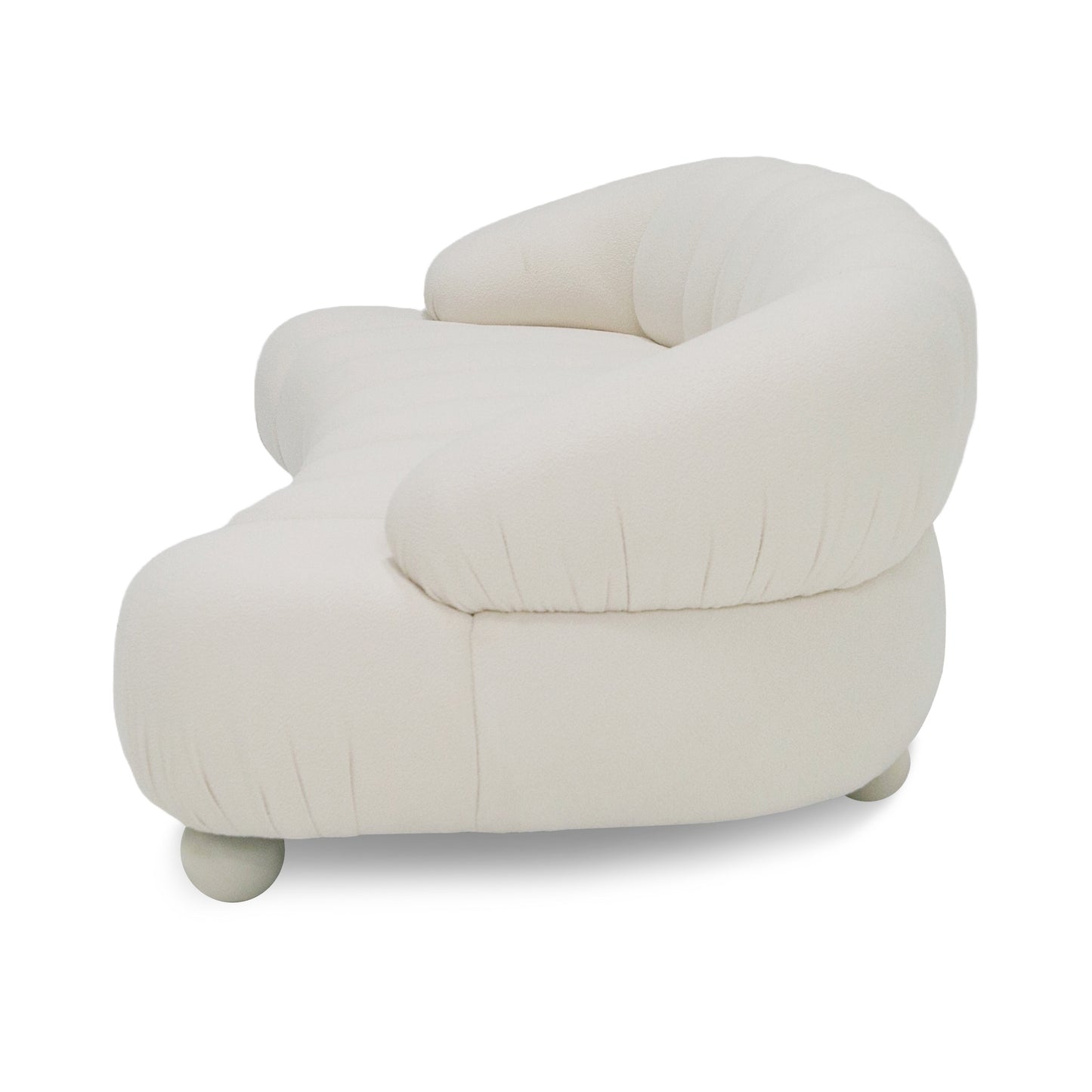 4-Seater contemporary White Fabric Sofa