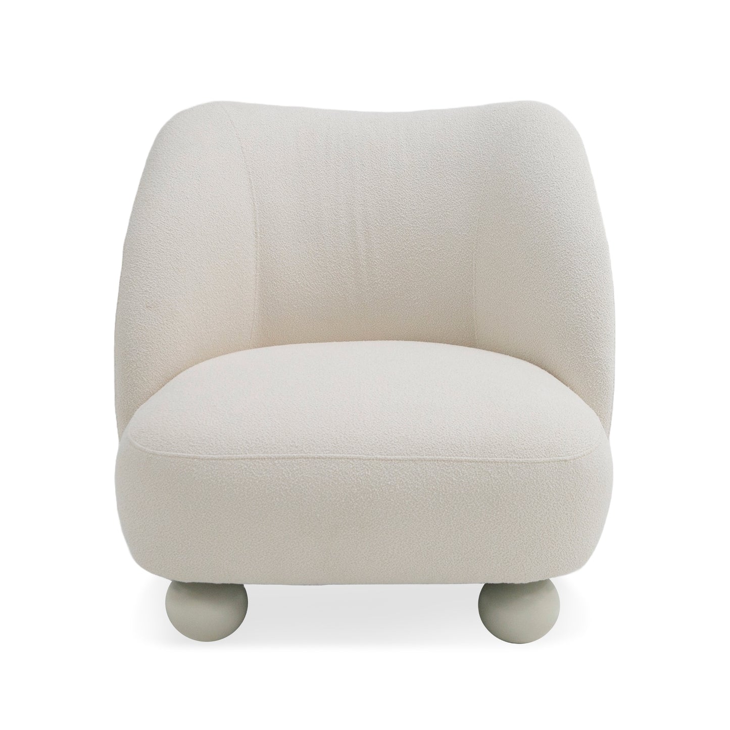 Divani Lulu - Contemporary White Fabric Accent Chair