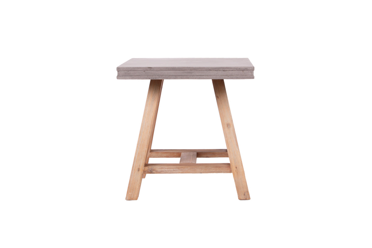 Modrest Civic Modern Concrete & Acacia End Table