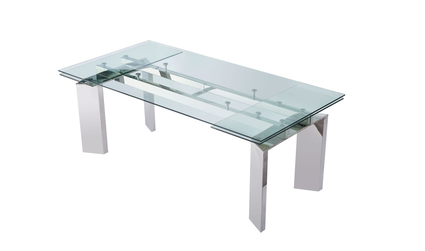 Modrest Viking - Modern Extendable Glass Dining Table