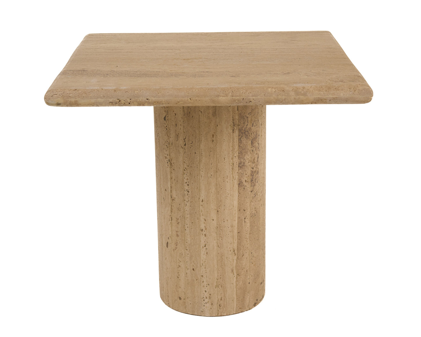 Modrest Fletcher - Modern Travertine Marble 18" Tall End Table