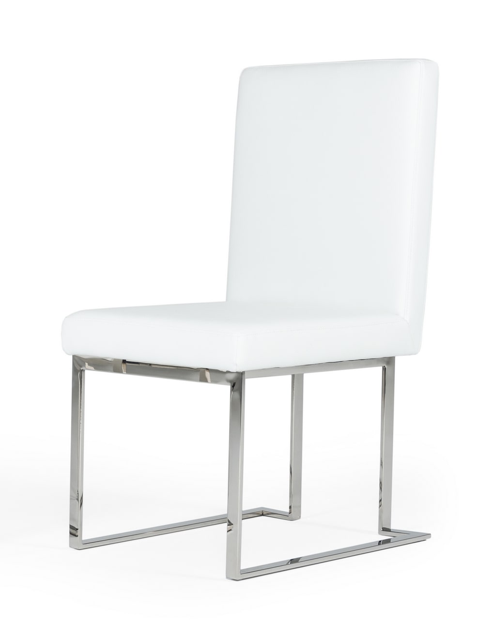 Modrest Fowler - Modern White Leatherette Dining Chair Set of 2