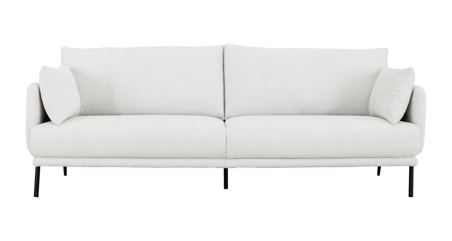 Divani Casa Higgins - Modern White Fabric Sofa