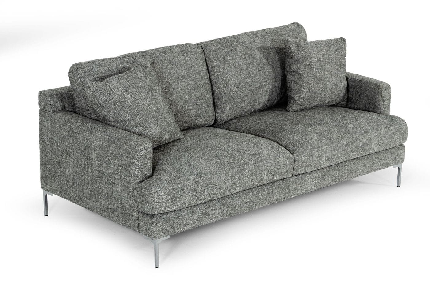 Divani Casa Janina - Modern Dark Grey Fabric Sofa