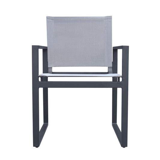 Renava Kayak - Modern Charcoal Outdoor Dining Armchair (Set of 2)