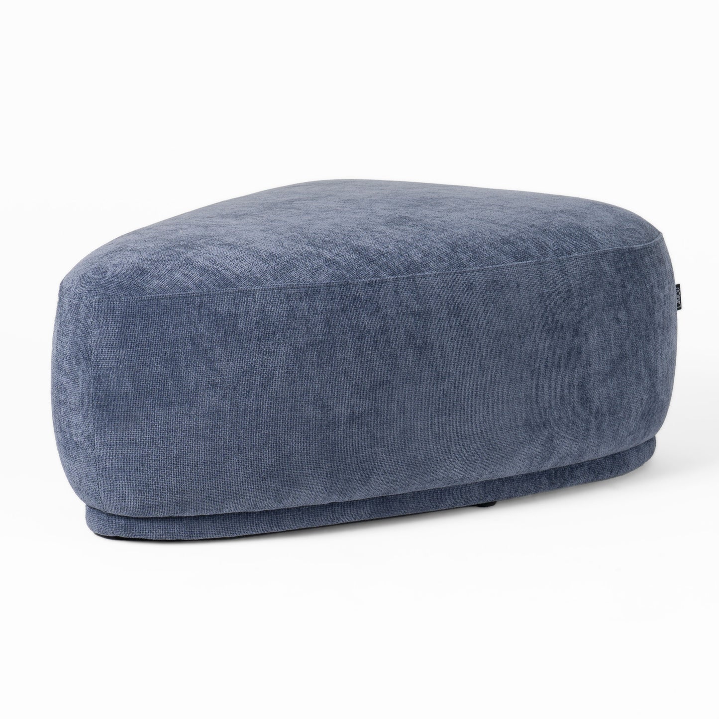 Divani Casa Kinsey - Modern Blue Large River Rock Ottoman