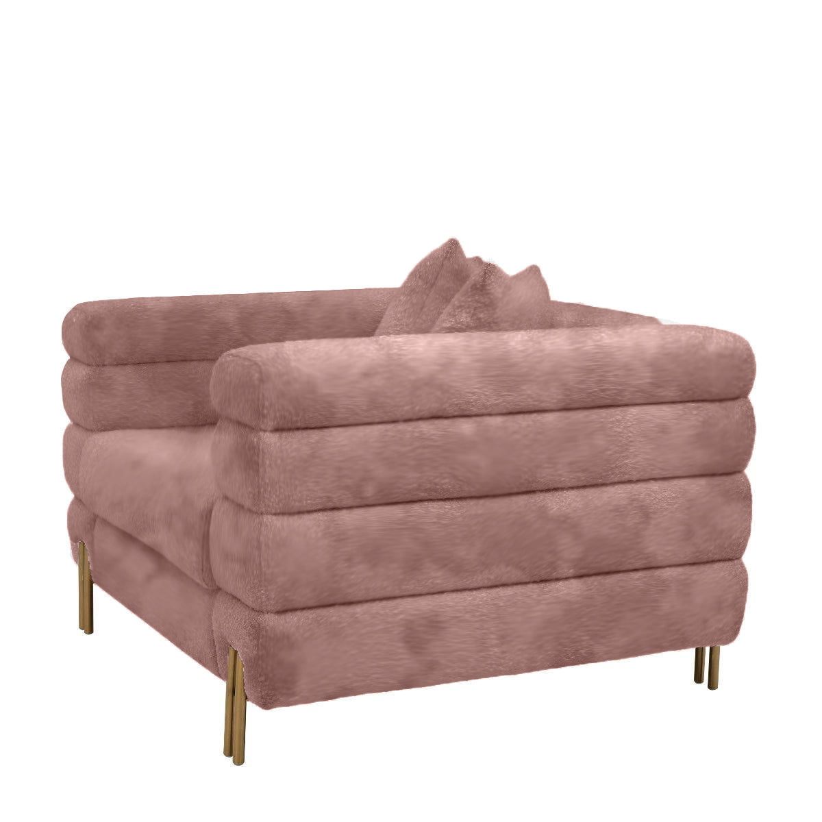 Divani Casa Branson - Pink Velvet Accent Chair