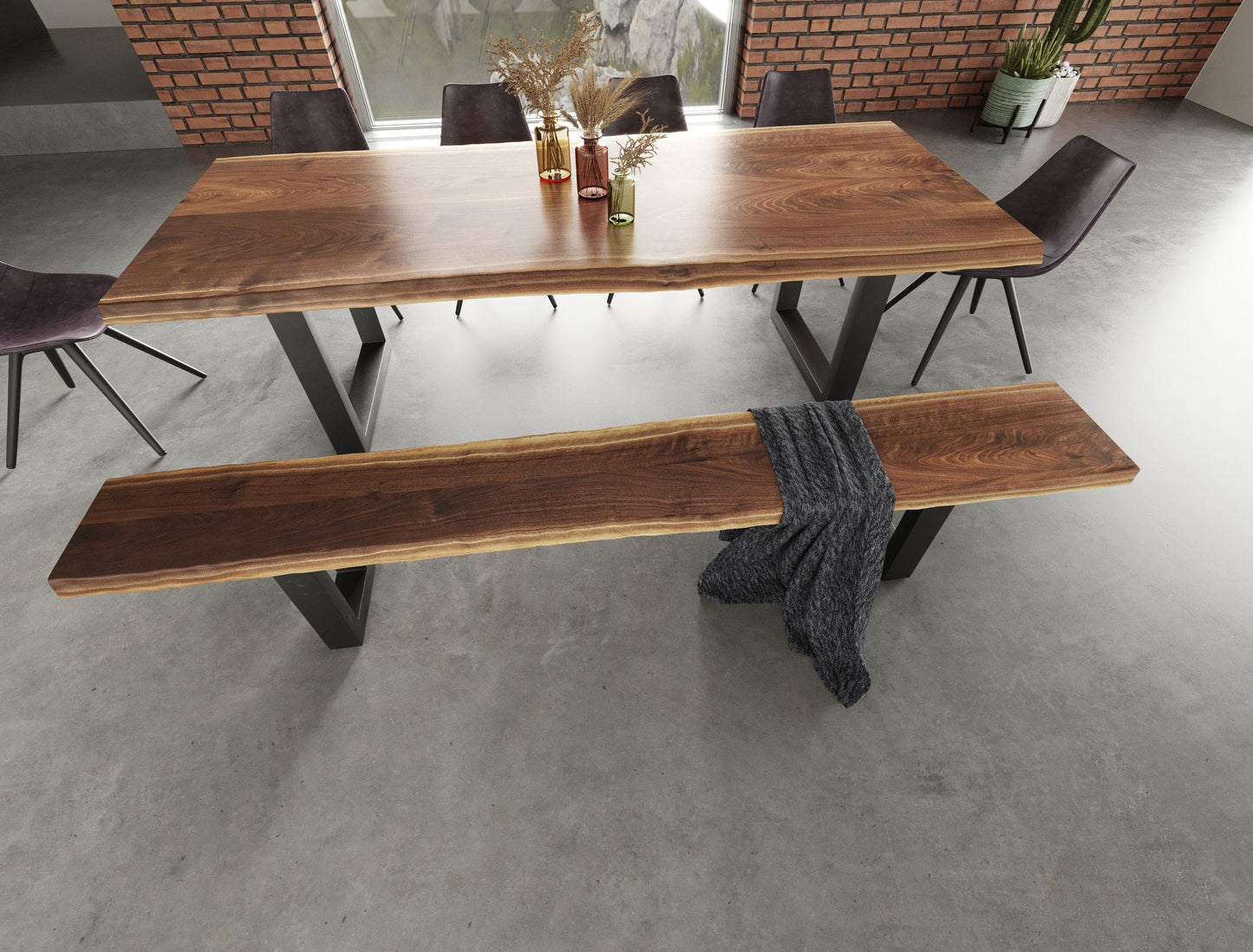 Modrest Taylor - X-Large 102" Modern Live Edge Dining Bench