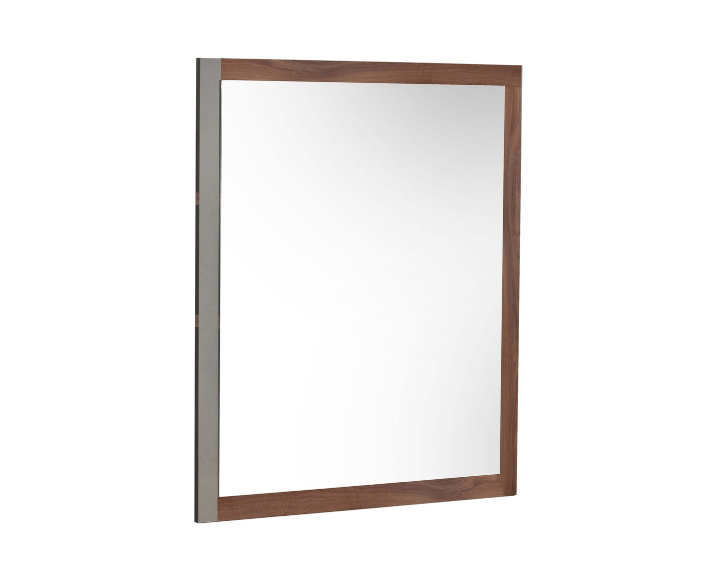 Nova Domus Palermo - Italian Modern Faux Concrete & Walnut Mirror