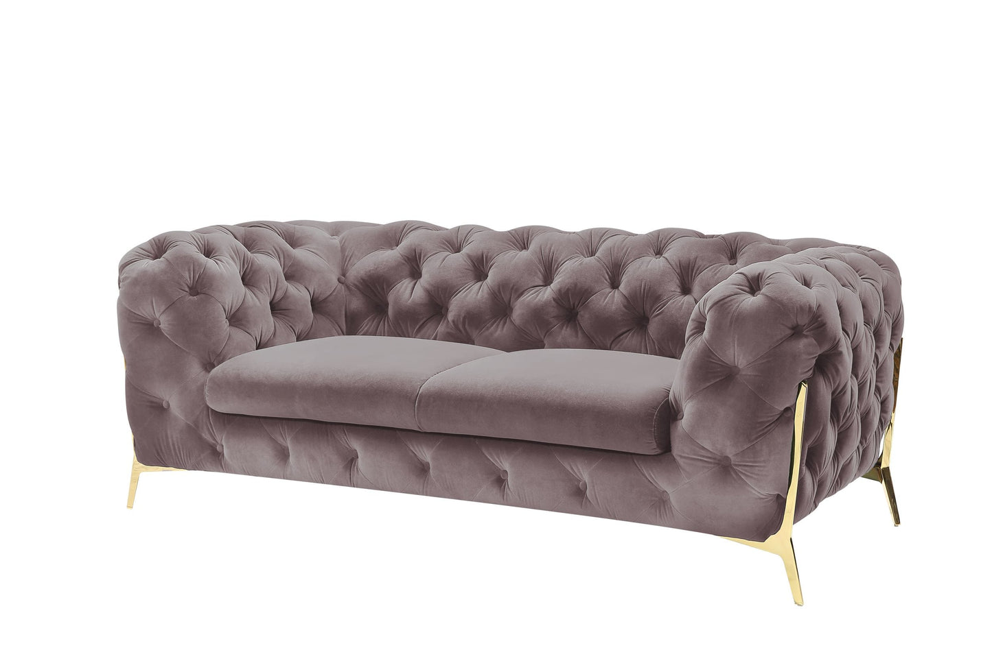 Divani Casa Sheila - Transitional Silver Fabric Loveseat