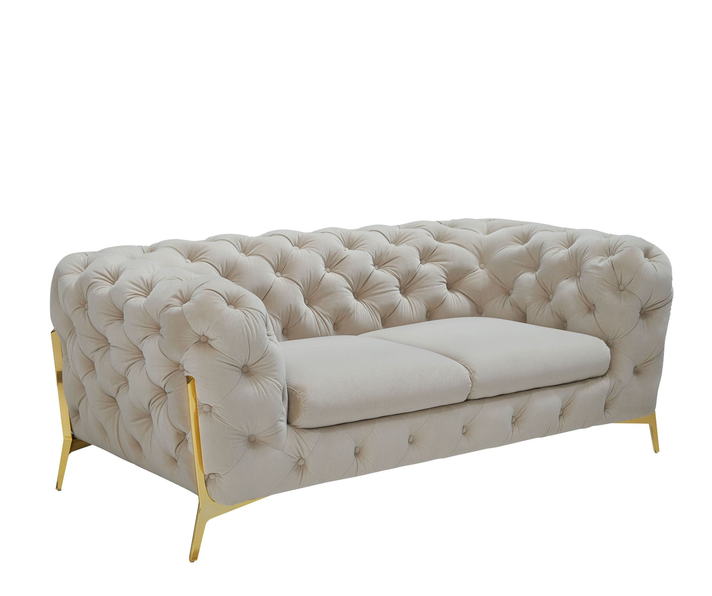 Divani Casa Sheila - Transitional Beige Fabric Loveseat