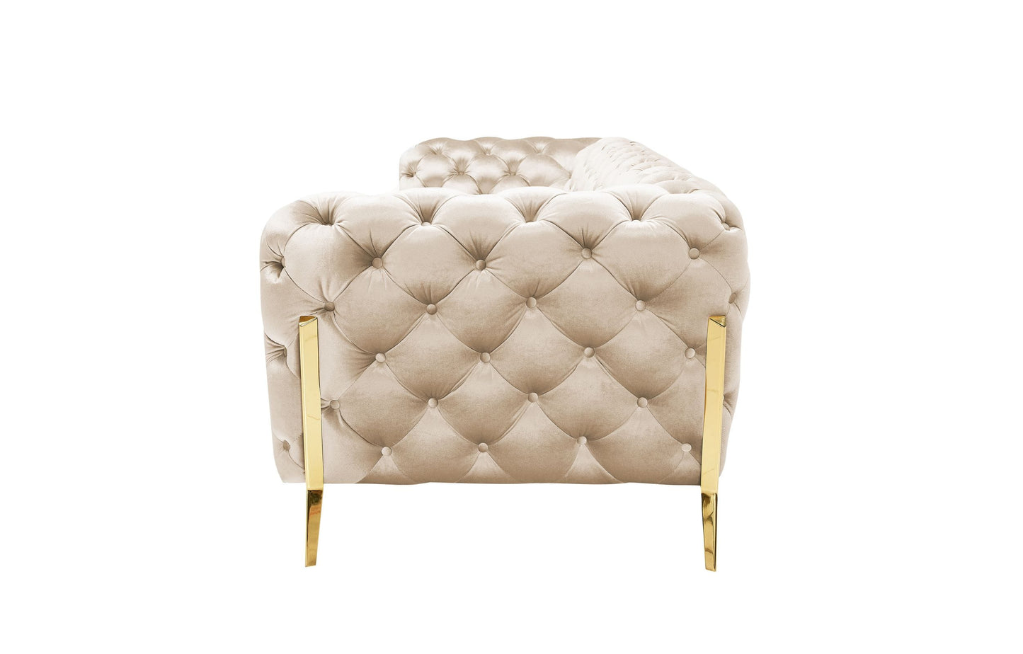 Divani Casa Sheila - Transitional Light Beige Fabric Loveseat