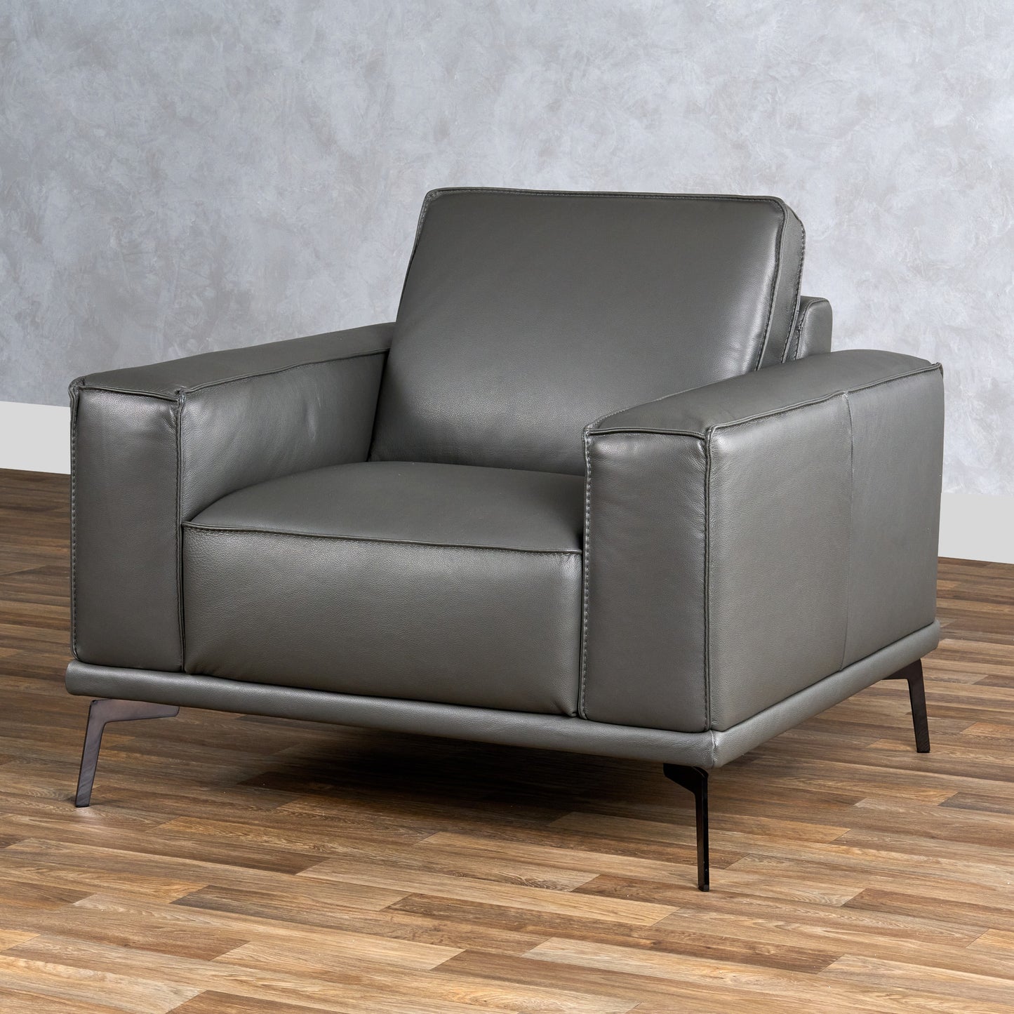 Lamod Italia Soho - Italian Grey Leather Armchair