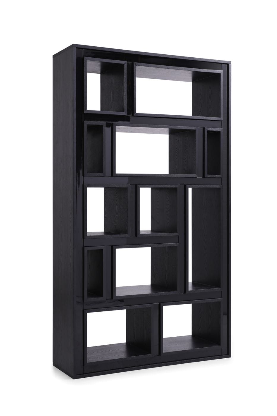 Modrest Suffolk - Contemporary Black Ash Bookcase