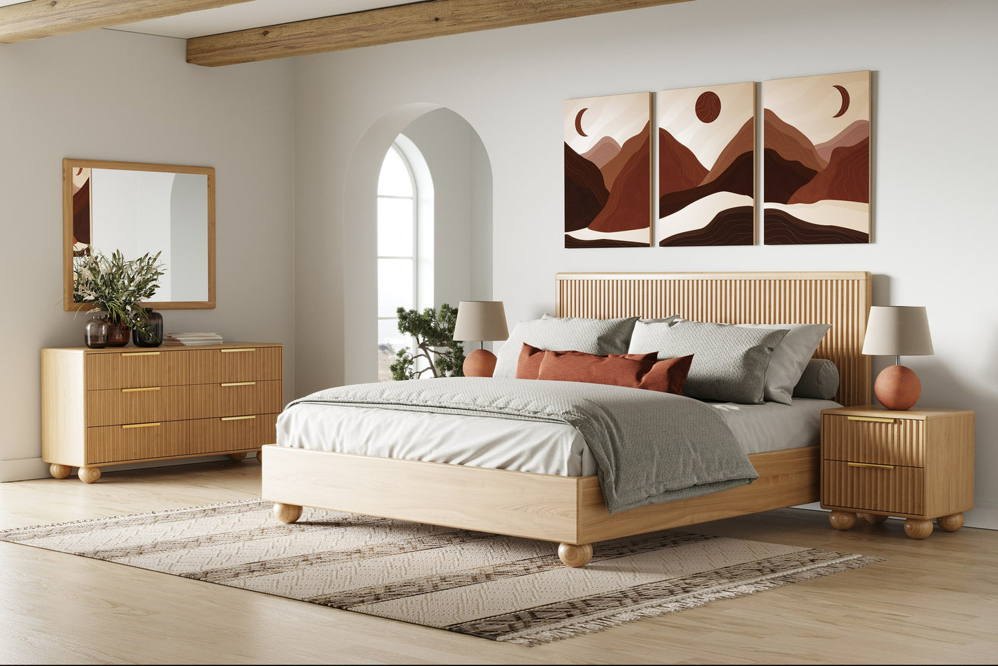 Carey Modern Natural Oak Nightstand