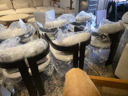 Set Of 6 Gorgeous Restoration Hardware Dupe Outdoor Dining Chairs Aluminum Frame