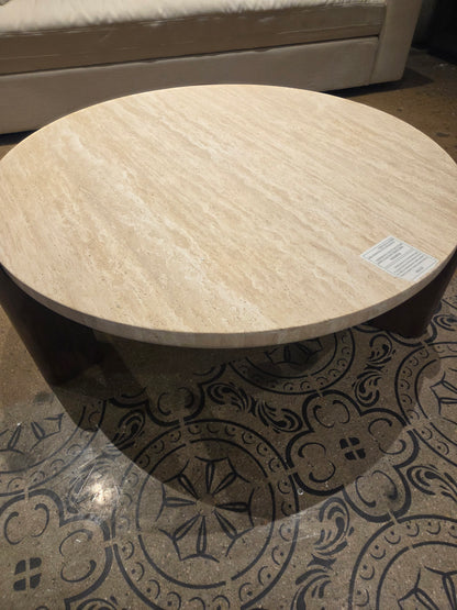 Lunar travertine coffee table