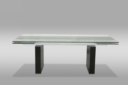 Lisbon Modern Glas Extendable Dining Table