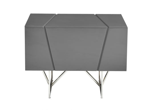 Modrest Chrysler Modern Grey Nightstand