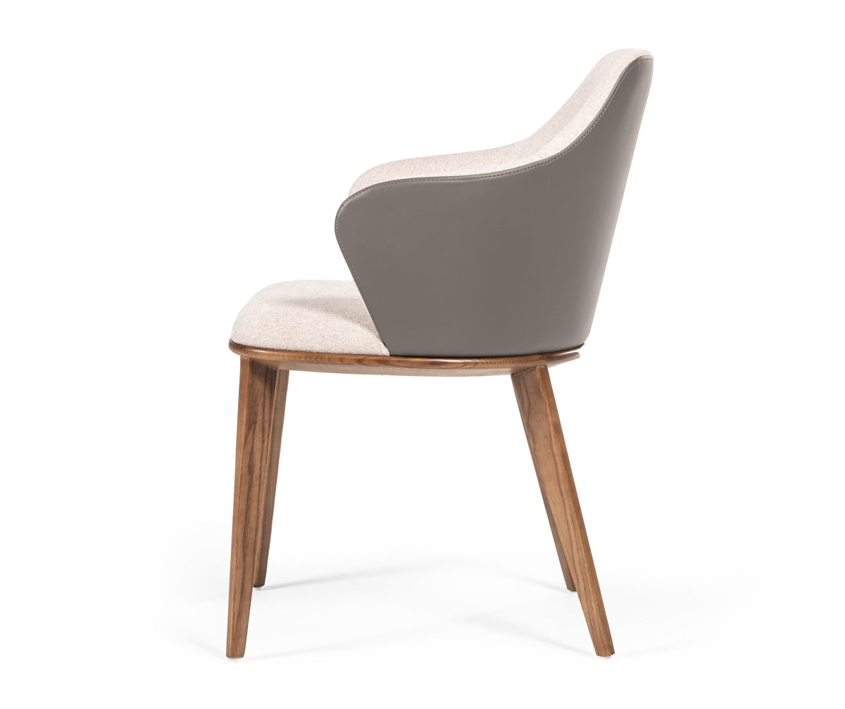 Modrest Megan Modern Beige & Grey Dining Chair