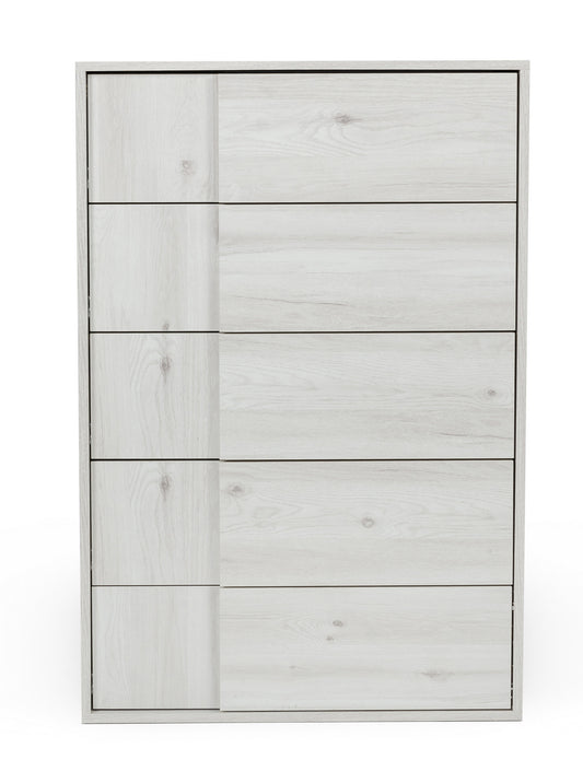 Nova Domus Asus - Italian Modern White Washed Oak Chest