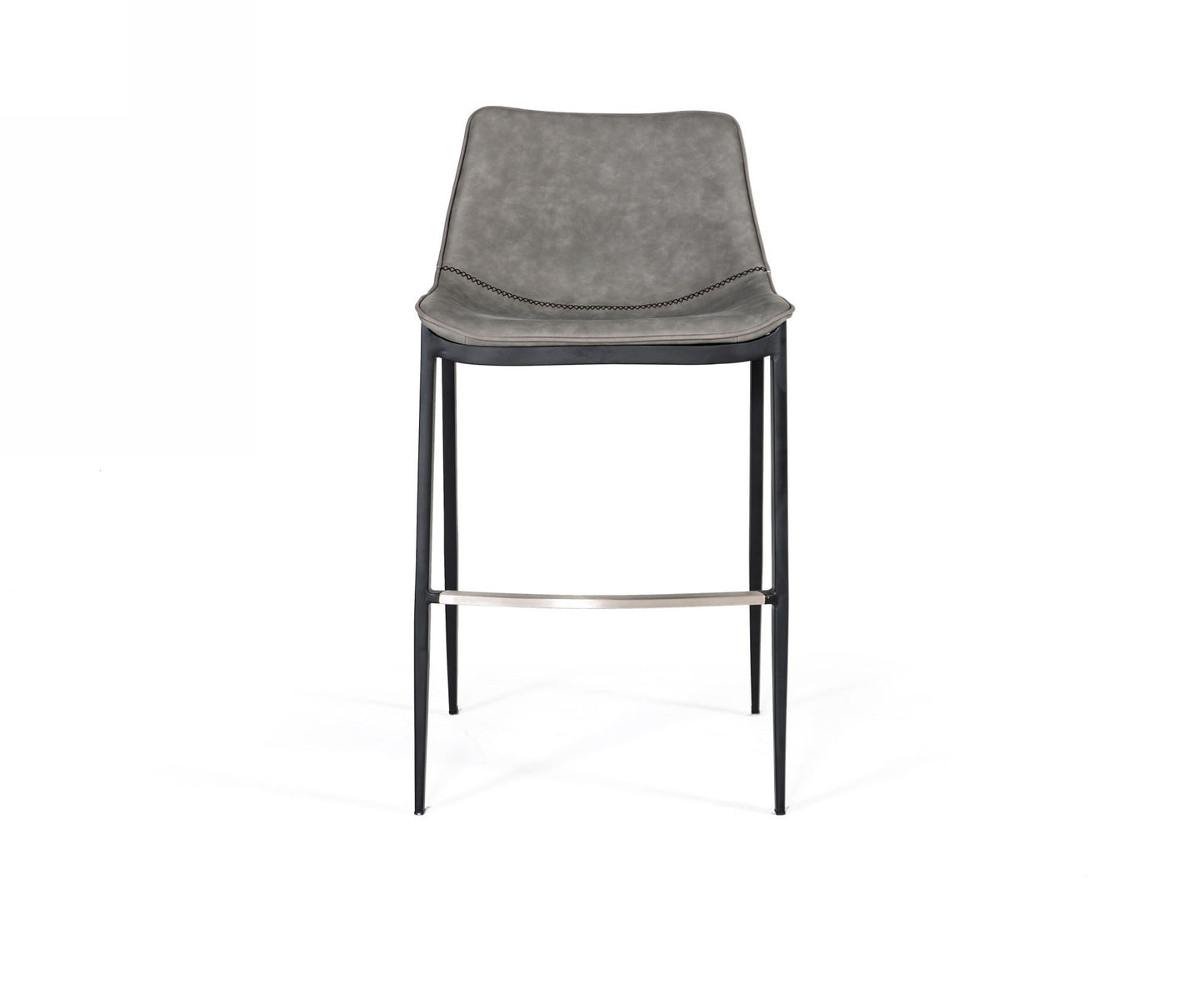 Modrest Jane - Modern Grey & Black Counter Stool (Set of 2)