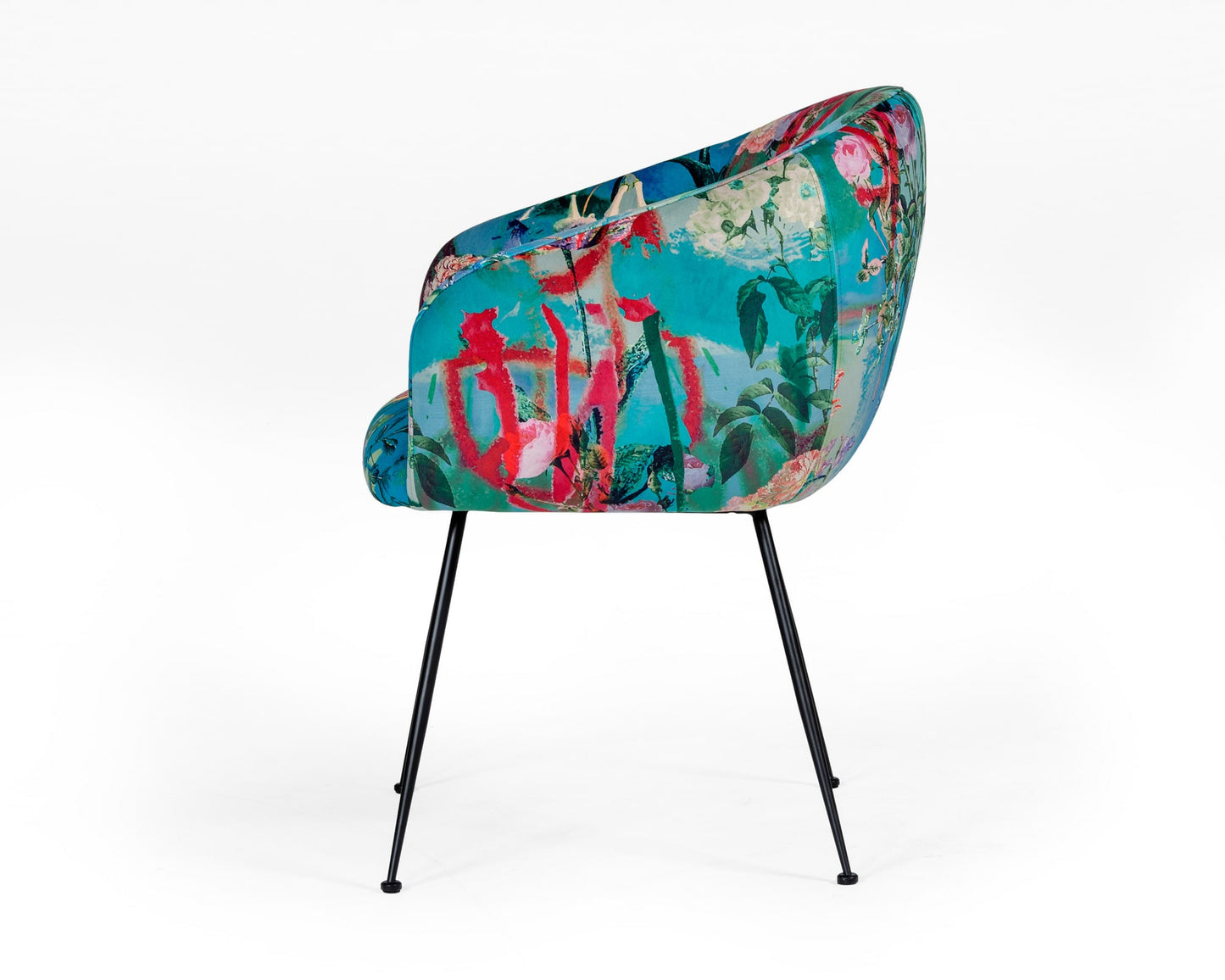 Modrest Roxann - Contemporary Floral Velvet Dining Chair