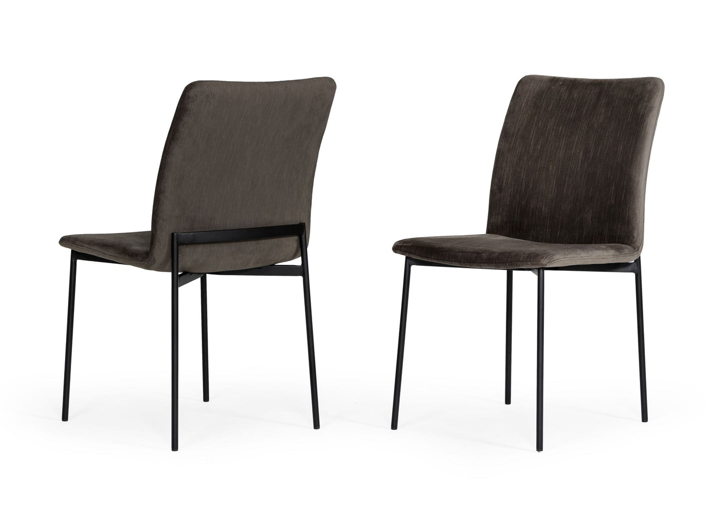 Modrest Maggie - Modern Black and Brown Dining Chair (Set of 2)