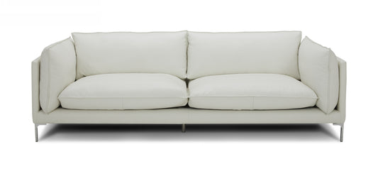 Divani Casa Harvest - Modern White Full Leather Sofa