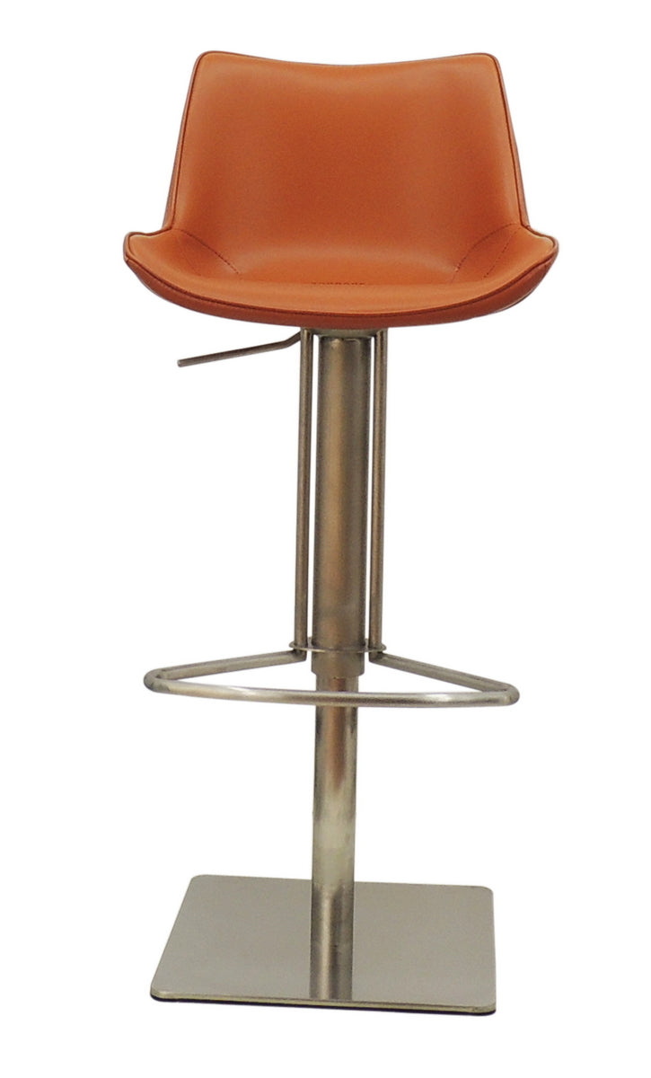 Modrest Hopkin - Modern Cognac Eco-Leather Bar Stool