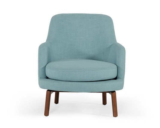 Modrest Metzler - Modern Mint Green Fabric Accent Chair