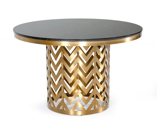 Modrest Kowal - Glam Black Marble Dining Table